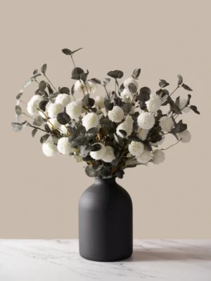 White & Green Faux Arrangement