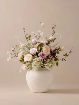 p011_main Blush Rose Faux Arrangement