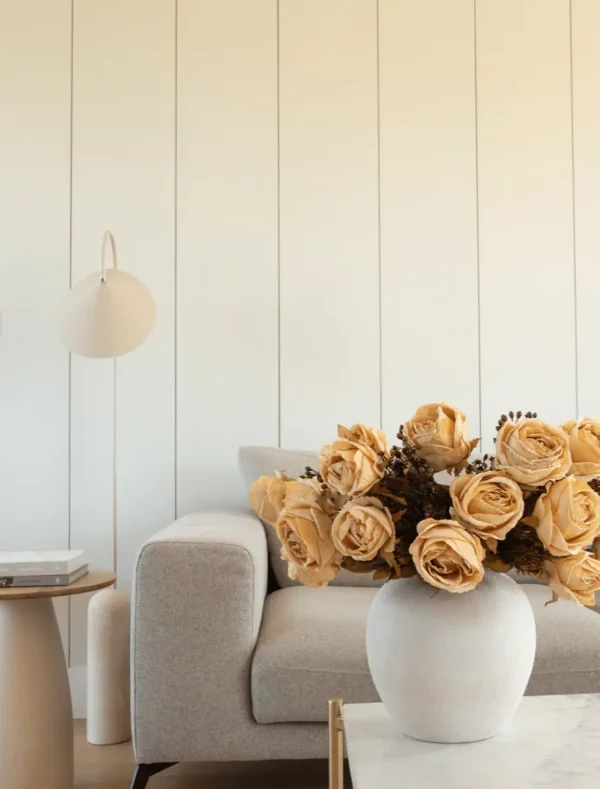 Large Rose Faux Arrangement — Beige (21 Roses)