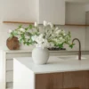 p110_g1 Tulip & Agapanthus Faux Arrangement — White