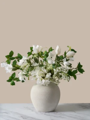 p110_main Tulip & Agapanthus Faux Arrangement — White