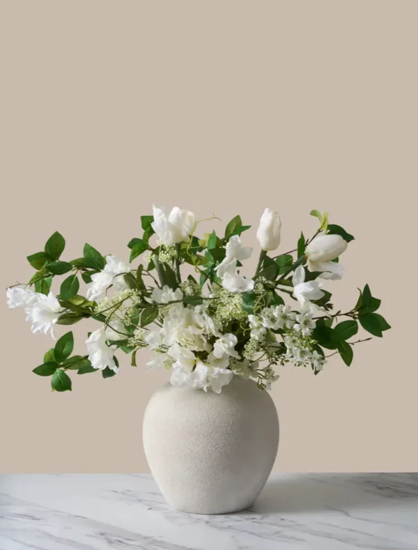 p110_main Tulip & Agapanthus Faux Arrangement — White
