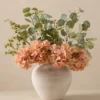p127_main Eucalyptus & Apricot Hydrangea Faux Arrangement