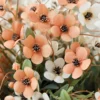 Peach & White Wildflower Faux Bouquet (12 Stems)